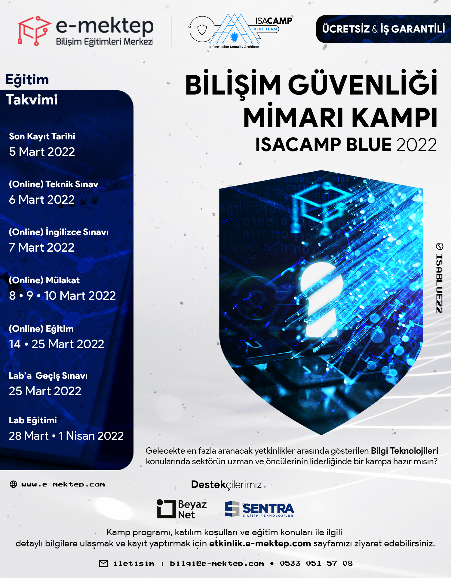 BİLİŞİM GÜVENLİĞİ MİMARI KAMPI ISACAMP-BLUE 2022