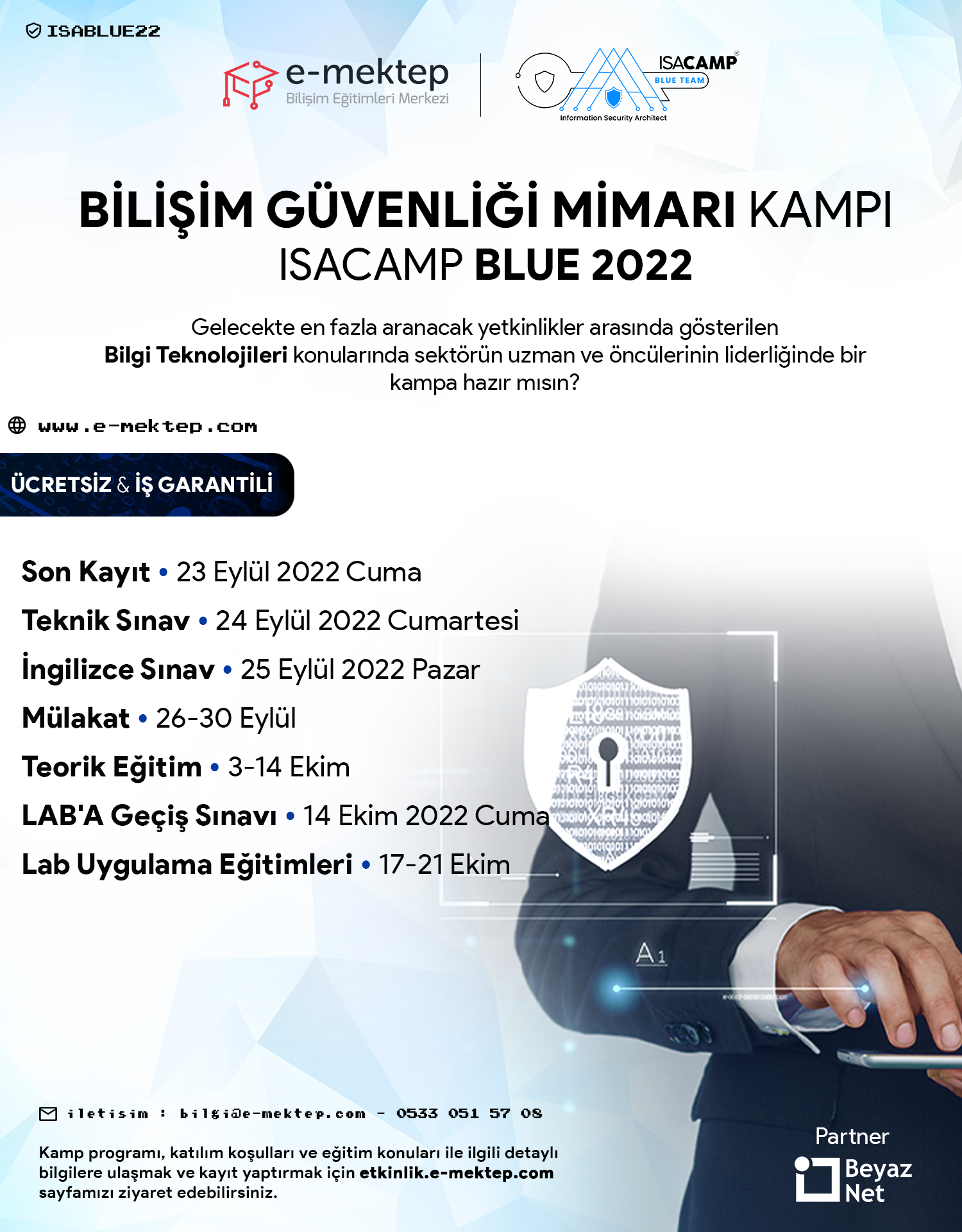 BİLİŞİM GÜVENLİĞİ MİMARI KAMPI ISACAMP-BLUE 2022-2